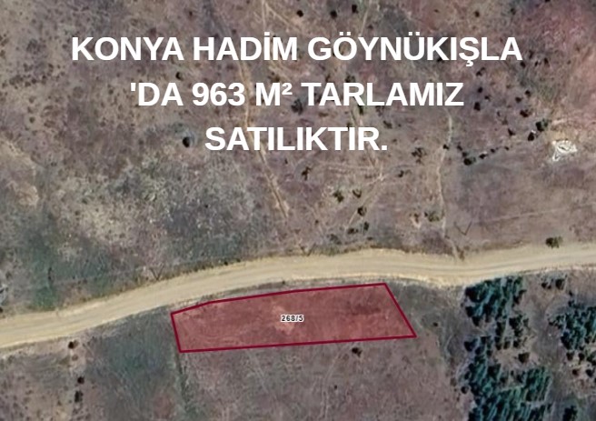 KONYA HADİM GÖYNÜKIŞLA 'DA 963 M² TARLAMIZ SATILIKTIR. - KONYA HADİM fotoğraf 2